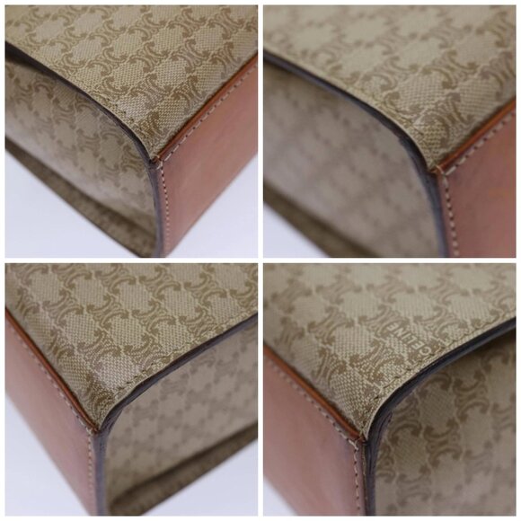 CELINE Macadam Canvas Shoulder Bag Beige Auth 84211 - Picture 16 of 16